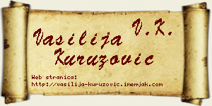 Vasilija Kuruzović vizit kartica